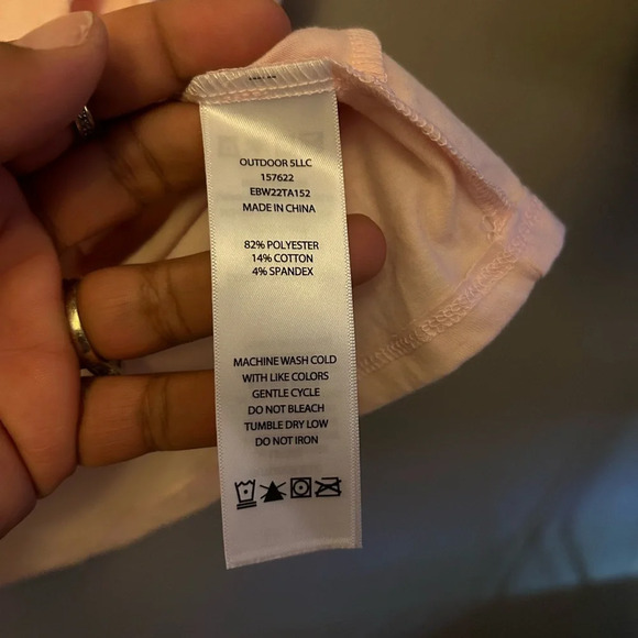 Eddie Bauer shirt - light pink sleeveless twist front NWT - Picture 9 of 11